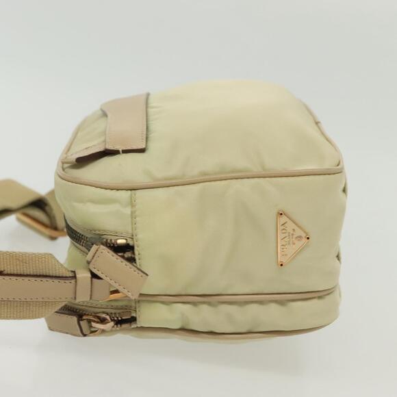PRADA Shoulder Bag Nylon Beige Gold - Picture 5 of 13